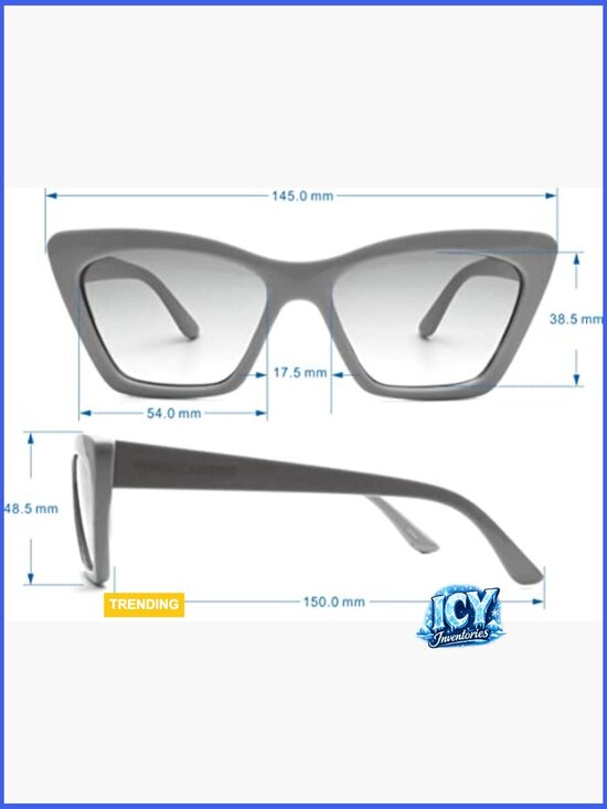 100% UV Protective Square Sunglasses Polycarbonate Frame Gradient Lens
